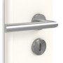 Detailansicht der Oberfläche von GARANT Zimmertür 0105-60 Pearl White CPL mit Lichtausschnitt LA-6 Sprosse SP4