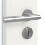 Detailansicht der Oberfläche von GARANT Zimmertür Quer Authentic Bianco CPL mit Lichtausschnitt LA-6 Sprosse SP4