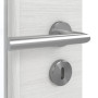 Detailansicht der Oberfläche von GARANT Zimmertür Quer Authentic Grigio GCK08 mit Lichtausschnitt LA-6 Sprosse SP4