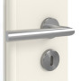 Detailansicht der Oberfläche von GARANT Zimmertür Weißlack 9010 mit Lichtausschnitt LA-6 Sprosse SP4