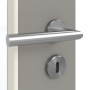 Detailansicht der Oberfläche von GARANT Zimmertür U12115SD Platingrau GHK08 mit Lichtausschnitt LA-6