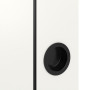 Detailansicht des Lichtausschnitts von Linea Black 08 Weißlack RAL 9016 Schiebetür - Deine Tür