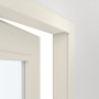 Detailansicht der geöffneten Tür von Innentür-Set Weißlack RAL 9010 LA-60 reverse mit Zarge und Drücker