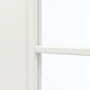 Detailansicht des Lichtausschnitts von GARANT Zimmertür Authentic Bianco CPL mit Lichtausschnitt LA-3 Sprosse SP10