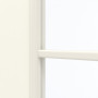 Detailansicht des Lichtausschnitts von GARANT Zimmertür W980ST15 Platinweiß GHK08 mit Lichtausschnitt LA-3 Sprosse SP2