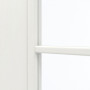 Detailansicht des Lichtausschnitts von GARANT Zimmertür Authentic Bianco CPL mit Lichtausschnitt LA-3 Sprosse SP4