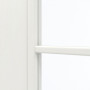 Detailansicht des Lichtausschnitts von GARANT Zimmertür Authentic Bianco CPL mit Lichtausschnitt LA-4 mittig Sprosse SP10