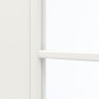 Detailansicht des Lichtausschnitts von GARANT Zimmertür Weißlack 9016 CPL mit Lichtausschnitt LA-4 schlossseitig Sprosse SP10