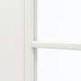 Detailansicht des Lichtausschnitts von GARANT Zimmertür Authentic Bianco CPL mit Lichtausschnitt LA-6 Sprosse SP1