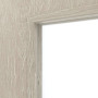 Detailansicht des Lichtausschnitts von Innentür-Set Kendal Eiche CPL LA 02 mit Zarge und Drücker - Classen