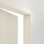 Detailansicht der geöffneten Tür von Innentür-Set Linea 01 LA-02 reverse Weißlack mit Zarge und Drücker