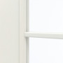 Detailansicht des Lichtausschnitts von GARANT Schiebetür Weiß Struktur Premium GCK08 mit Lichtausschnitt LA-2 Sprosse SP0