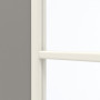 Detailansicht des Lichtausschnitts von GARANT Schiebetür U12115SD Platingrau GHK08 mit Lichtausschnitt LA-2 Sprosse SP4