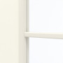 Detailansicht des Lichtausschnitts von GARANT Schiebetür W980ST15 Platinweiß GHK08 mit Lichtausschnitt LA-2 Sprosse SP4