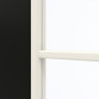 Detailansicht des Lichtausschnitts von GARANT Schiebetür 0901-60 Black Resopal mit Lichtausschnitt LA-3 Sprosse SP4