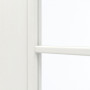 Detailansicht des Lichtausschnitts von GARANT Schiebetür Authentic Bianco CePaL mit Lichtausschnitt LA-4 bandseitig Sprosse SP10