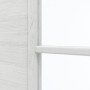 Detailansicht des Lichtausschnitts von GARANT Schiebetür Quer Authentic Grigio GCK08 mit Lichtausschnitt LA-4 schlossseitig Sprosse SP10