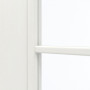 Detailansicht des Lichtausschnitts von GARANT Schiebetür Authentic Bianco CePaL mit Lichtausschnitt LA-5 bandseitig Sprosse SP10
