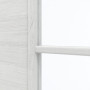 Detailansicht des Lichtausschnitts von GARANT Schiebetür Quer Authentic Grigio GCK08 mit Lichtausschnitt LA-5 schlossseitig Sprosse SP10