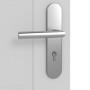 Detailansicht der Oberfläche von JELD-WEN Wohnungseingangstür Contour 3F Nickelgrau ähnl. RAL 7047 ExpertLack