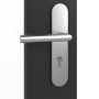 Detailansicht der Oberfläche von GARANT Wohnungseingangstür Matt RAL 9005 G-TEC mit Lichtausschnitt LA-DIN