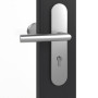 Detailansicht der Oberfläche von GARANT Wohnungseingangstür Matt RAL 9005 G-TEC mit Lichtausschnitt LA-3