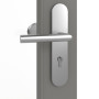 Detailansicht der Oberfläche von GARANT Wohnungseingangstür Matt Staubgrau 7037 G-TEC mit Lichtausschnitt LA-3