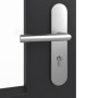 Detailansicht der Oberfläche von GARANT Wohnungseingangstür Matt RAL 9005 G-TEC mit Lichtausschnitt LA-6