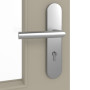 Detailansicht der Oberfläche von GARANT Wohnungseingangstür Matt Seidengrau 7044 G-TEC mit Lichtausschnitt LA-6