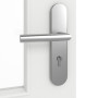 Detailansicht der Oberfläche von GARANT Wohnungseingangstür Matt Weißlack 9016 G-TEC mit Lichtausschnitt LA-6
