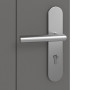 Detailansicht der Oberfläche von HÖRMANN Wohnungseingangstür Groove 22 Staubgrau RAL 7037 Lack DesignLine