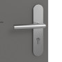 Detailansicht der Oberfläche von HÖRMANN Wohnungseingangstür Groove 56 Staubgrau RAL 7037 Lack DesignLine