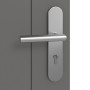 Detailansicht der Oberfläche von HÖRMANN Wohnungseingangstür Groove 89 Staubgrau RAL 7037 Lack DesignLine