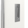 Detailansicht der Oberfläche von GARANT Feuchtraum-Schiebetür Authentic Bianco GCK08 mit Lichtausschnitt LA-DIN