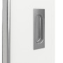 Detailansicht der Oberfläche von GARANT Feuchtraum-Schiebetür D354-60 Designer White Resopal mit Lichtausschnitt LA-DIN