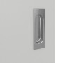 Detailansicht der Oberfläche von GARANT Feuchtraum-Schiebetür D92-60 Dove Grey Resopal mit Lichtausschnitt LA-12