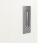 Detailansicht der Oberfläche von GARANT Feuchtraum-Schiebetür Authentic Bianco GCK08 mit Lichtausschnitt LA-13
