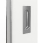 Detailansicht der Oberfläche von GARANT Feuchtraum-Schiebetür D354-60 Designer White Resopal mit Lichtausschnitt LA-2