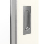 Detailansicht der Oberfläche von GARANT Feuchtraum-Schiebetür 0105-60 Pearl White Resopal mit Lichtausschnitt LA-3