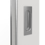 Detailansicht der Oberfläche von GARANT Feuchtraum-Schiebetür 0160-60 Silver Grey Resopal mit Lichtausschnitt LA-3