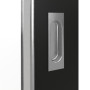 Detailansicht der Oberfläche von GARANT Feuchtraum-Schiebetür 0901-60 Black Resopal mit Lichtausschnitt LA-3
