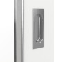 Detailansicht der Oberfläche von GARANT Feuchtraum-Schiebetür D354-60 Designer White Resopal mit Lichtausschnitt LA-3