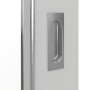 Detailansicht der Oberfläche von GARANT Feuchtraum-Schiebetür D92-60 Dove Grey Resopal mit Lichtausschnitt LA-3