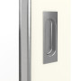Detailansicht der Oberfläche von GARANT Feuchtraum-Schiebetür W980ST15 Platinweiß GHK08 mit Lichtausschnitt LA-3