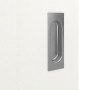 Detailansicht der Oberfläche von GARANT Feuchtraum-Schiebetür Authentic Bianco GCK08 mit Lichtausschnitt LA-7