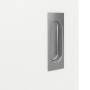 Detailansicht der Oberfläche von GARANT Feuchtraum-Schiebetür D354-60 Designer White Resopal mit Lichtausschnitt LA-9