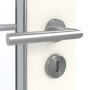 Detailansicht der Oberfläche von GARANT Feuchtraumtür 0105-60 Pearl White Resopal mit Lichtausschnitt LA-2