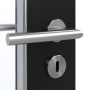 Detailansicht der Oberfläche von GARANT Feuchtraumtür 0901-60 Black Resopal mit Lichtausschnitt LA-2