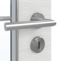 Detailansicht der Oberfläche von GARANT Feuchtraumtür Quer Authentic Grigio GCK08 mit Lichtausschnitt LA-2