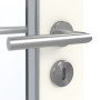 Detailansicht der Oberfläche von GARANT Feuchtraumtür 0105-60 Pearl White Resopal mit Lichtausschnitt LA-3